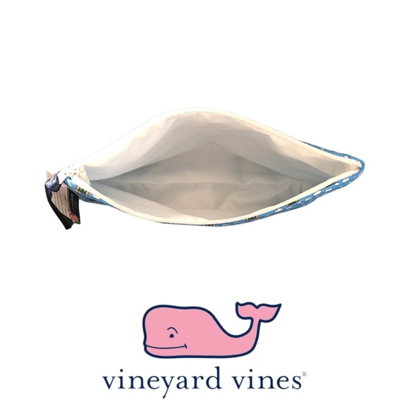 Vineyard Vines Blue Clouds Cosmetic Bag - Picture 3 of 9